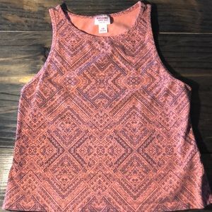 Abstract Aztec Graphic Crop Top